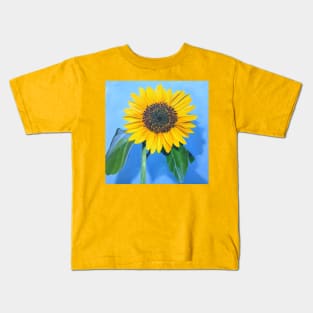 Sunflower - oil painting Kids T-Shirt